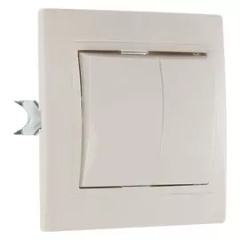 Выключатель Smartbuy "Венера", 10 А, 2 клавиши, скрытый, белый