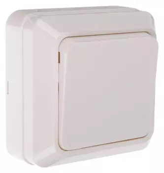 Выключатель TDM "Ладога", 10 А, Ip20, 1 клавиша, открытый, белый