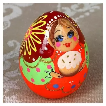 Яйцо «матрёшка с куличом, 7 см
