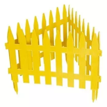 Забор декоративный "Рейка", 28 х 300 см, желтый