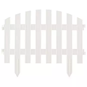 Забор декоративный "Винтаж", 28 х 300 см, белый