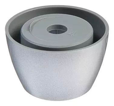 Заглушка нижняя D=28, цвет матовый хром