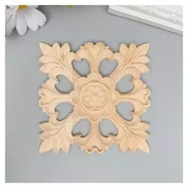 Заготовка для росписи дерево "Квадратный элемент - цветок" B67 10х10 см