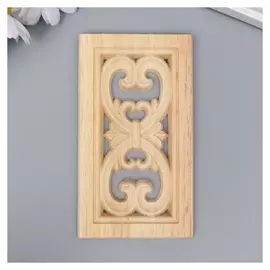 Заготовка для росписи дерево "Прямоугольный элемент - узор" В63 11,5х6,5 см