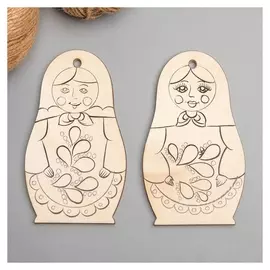 Заготовка для творчества «Матрёшка с лепестками»