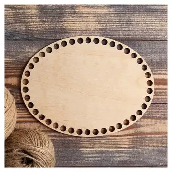 Заготовка для вязания "Овал", донышко фанера 3 мм, 20×15 см, D=8,5мм