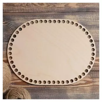 Заготовка для вязания "Овал параллельный", донышко фанера 3 мм, 28×21 см, D=10мм