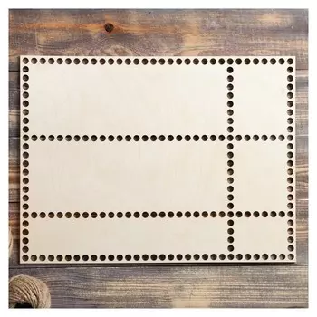 Заготовка для вязания "Прямоугольник, перфорация", донышко фанера 3 мм, 40×30 см, D=9мм