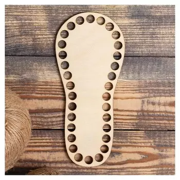 Заготовка для вязания "След на снегу", донышко фанера 3 мм, 20×9 см, D=10мм