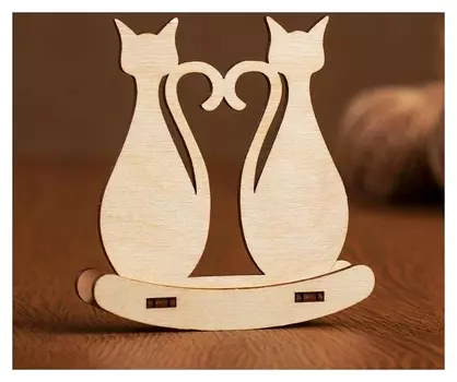 Заготовка-качалка для творчества "Два кота"