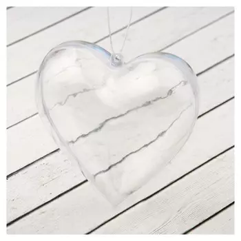 Заготовка-подвеска, раздельные части "Сердце", размер собранной фигуры 10 х 9 х 5 см