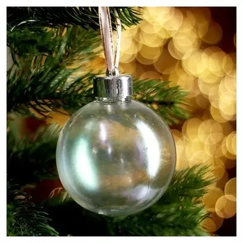 Заготовка - подвеска «Шар со съёмной пуцкой», D: 8 см, цвет перламутр