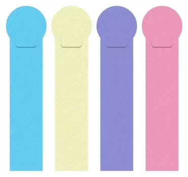 Закладка пластиковая 4 шт Erichkrause Diagonal Pastel