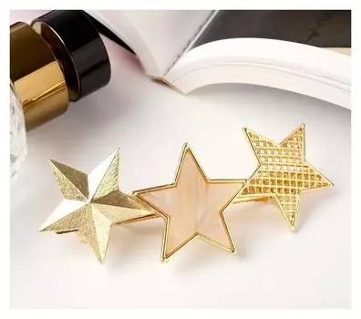 Заколка-автомат для волос "Геометрия" звёзды, 9 см