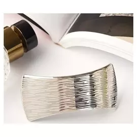 Заколка-автомат для волос "Либерти" геометрия строгость, 8 см, серебро