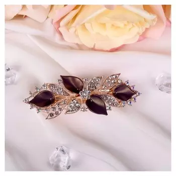 Заколка-автомат для волос "Моника" кофейные каллы