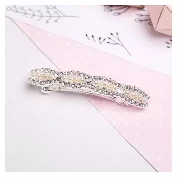 Заколка-автомат для волос "Жизель" узкая овалы