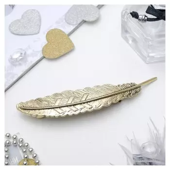 Заколка-автомат "Либерти" перо, золото