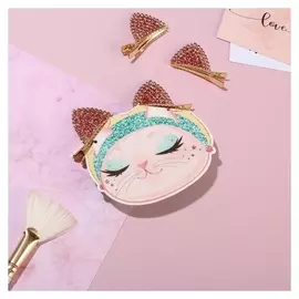 Заколки-ушки со стразами "Киса"