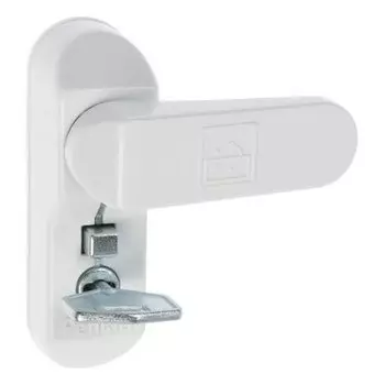 Замок блокирующий для окон Sash Lock, с ключом, белый