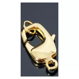 Замок-карабин родиованный, 20мм, цвет золото