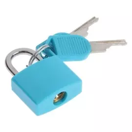 Замок навесной для чемодана, 20х35 мм, бирюзовый