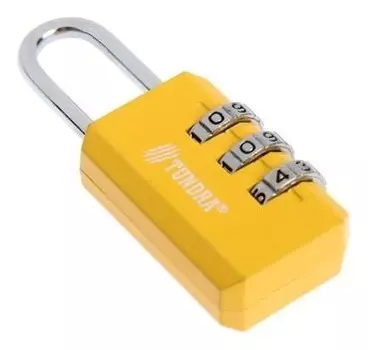 Замок навесной кодовый тундра Zk003 желтый