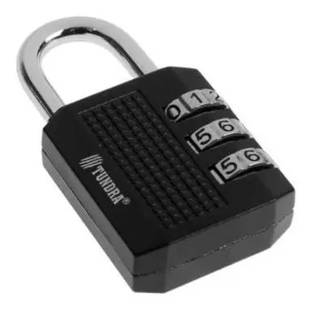 Замок навесной кодовый Tundra, Zk011, черный