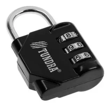 Замок навесной кодовый Tundra, Zk012, черный