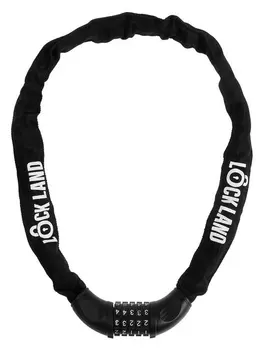 Замок навесной велосипедный Lockland, кодовый, 6 х 1000 мм, цвет черный