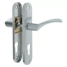 Замок врезной "Аллюр" 103/3-61а CP, с ручкой, цвет хром