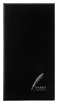 Записная книжка "Перо" формат а6+, 70 листов в клетку, обложка пвх, цвет черный