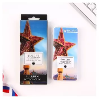 Зарядное устройство "Россия", 8000ма,модель Pb-19, 14,5 х 6,9 см