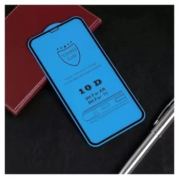 Защитное стекло Red Line для Iphone 11/xr, Full Screen, полный клей, черное