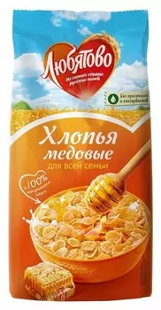 Завтрак хлопья кукурузные медовые любятово, 250г