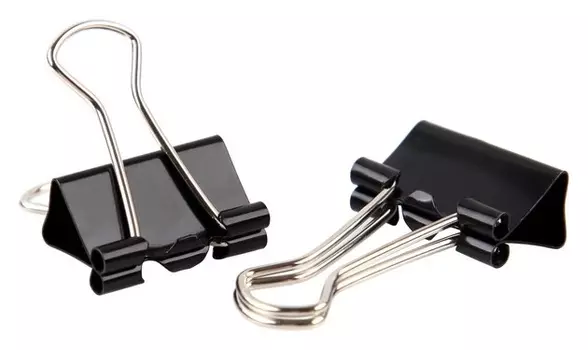 Зажим для бумаг 19мм 12шт/уп attache Economy, в карт,кор, цвет чёрный