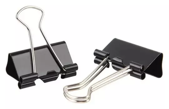 Зажим для бумаг 25мм 12шт/уп Attache Economy, в карт,кор, цвет чёрный