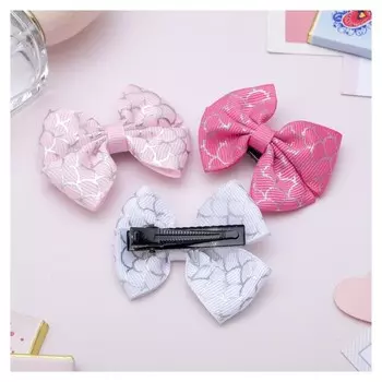 Зажим для волос "Бантик" 4 см волны