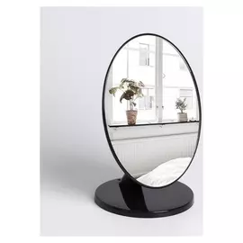 Зеркало на ножке, зеркальная поверхность 14,3 × 18,5 см цвет чёрный