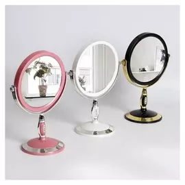 Зеркало настольное, двустороннее, с увеличением, D зеркальной поверхности 15 см