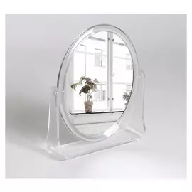 Зеркало настольное, двустороннее, зеркальная поверхность 11,5 × 14,5 см, цвет прозрачный