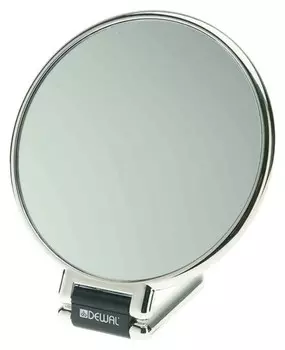 Зеркало настольное пластик серебристое