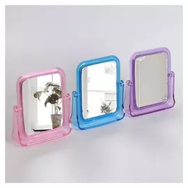 Зеркало настольное прямоугольное, двустороннее, с увеличением, зеркальная поверхность 9,5 × 12 см