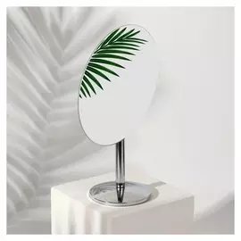 Зеркало настольное, зеркальная поверхность 12 × 17,7 см, цвет серебряный