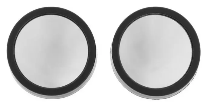 Зеркало сферическое, 50 мм, черный на блистере, набор 2 шт.