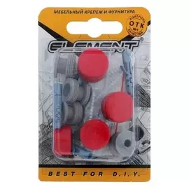 Зеркалодержатель D=17 мм, мет+пласт.№12, красный, 4 шт.