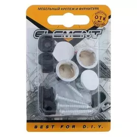 Зеркалодержатель D=17 мм, мет+пласт.№ 1, хром, 4 шт.