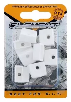 Зеркалодержатель пласт.прям., белый, 8 шт.