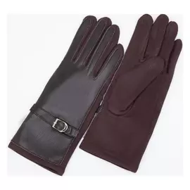 Женские перчатки безразмерные демисезонные цвет коричневый