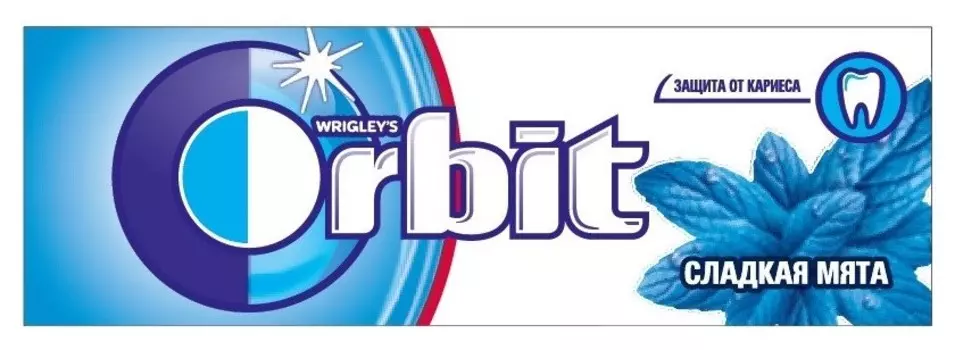 Жевательная резинка Orbit сладкая мята мультипак, 10шт, 136г